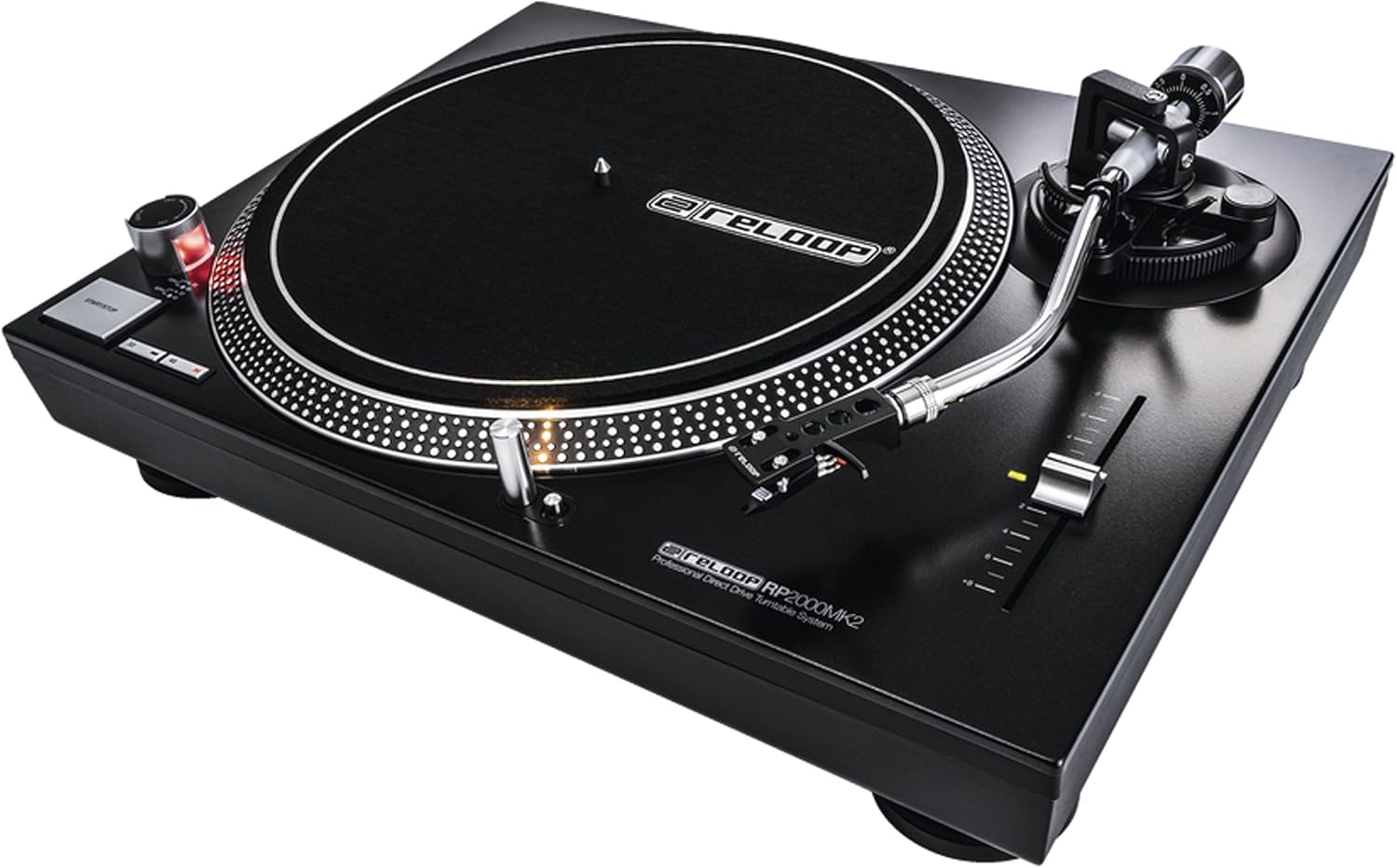 Direct Drive DJ Turntable Quartz Control Phono Line Output Black