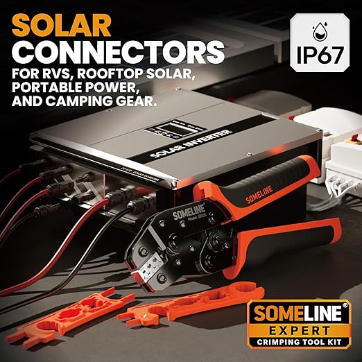Solar Connector Tool Kit MC4 Crimping Pliers PV Adapter Set