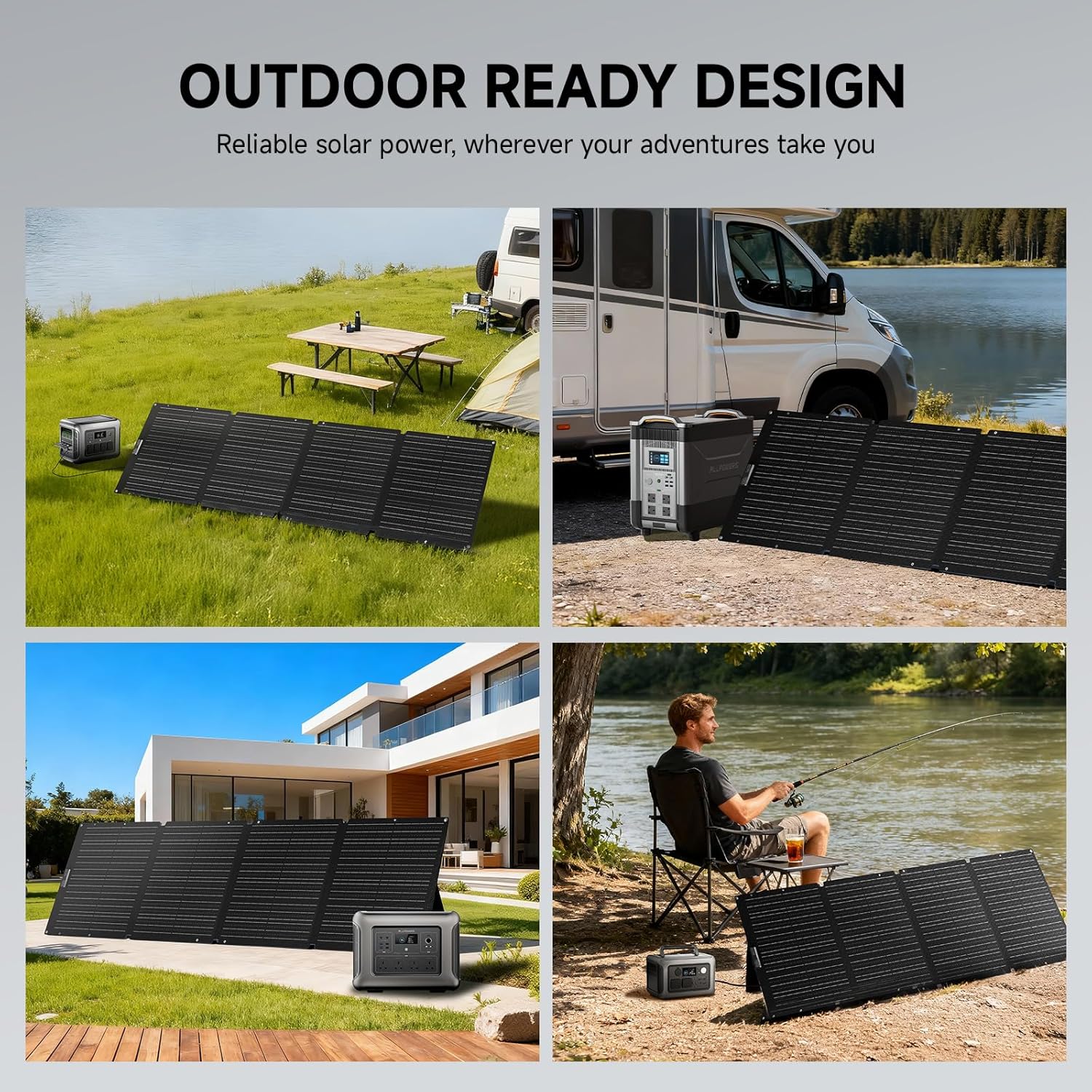 200W Foldable Solar Panel ETFE IP68 Portable Charger