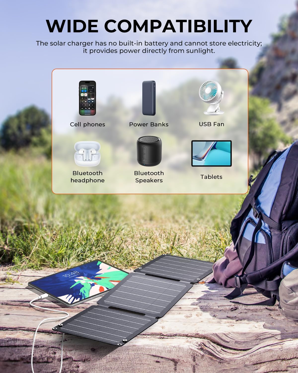 21W Ultra Light Foldable Solar Charger USB C Waterproof