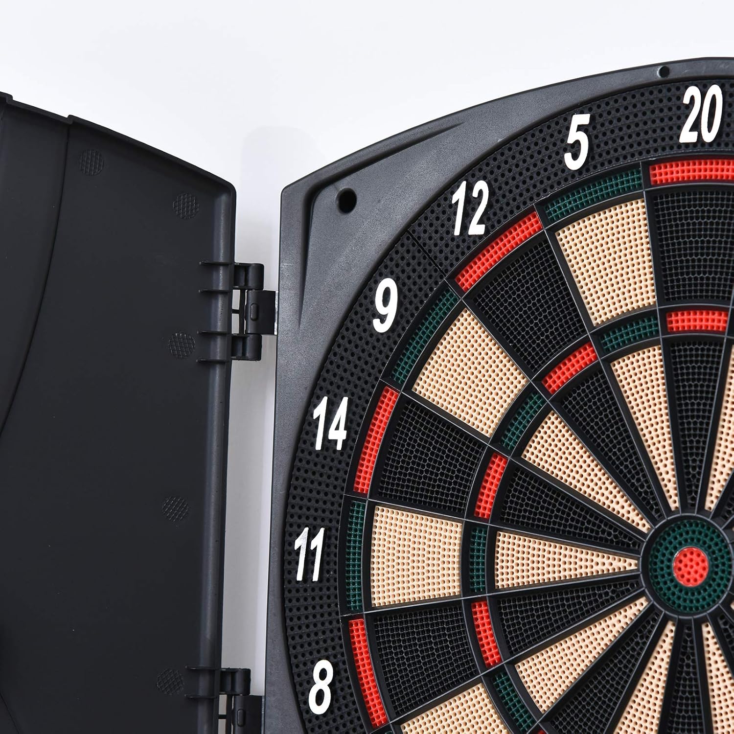 Electronic Dartboard Cabinet Set LCD Scoring 26 Games 6 Darts