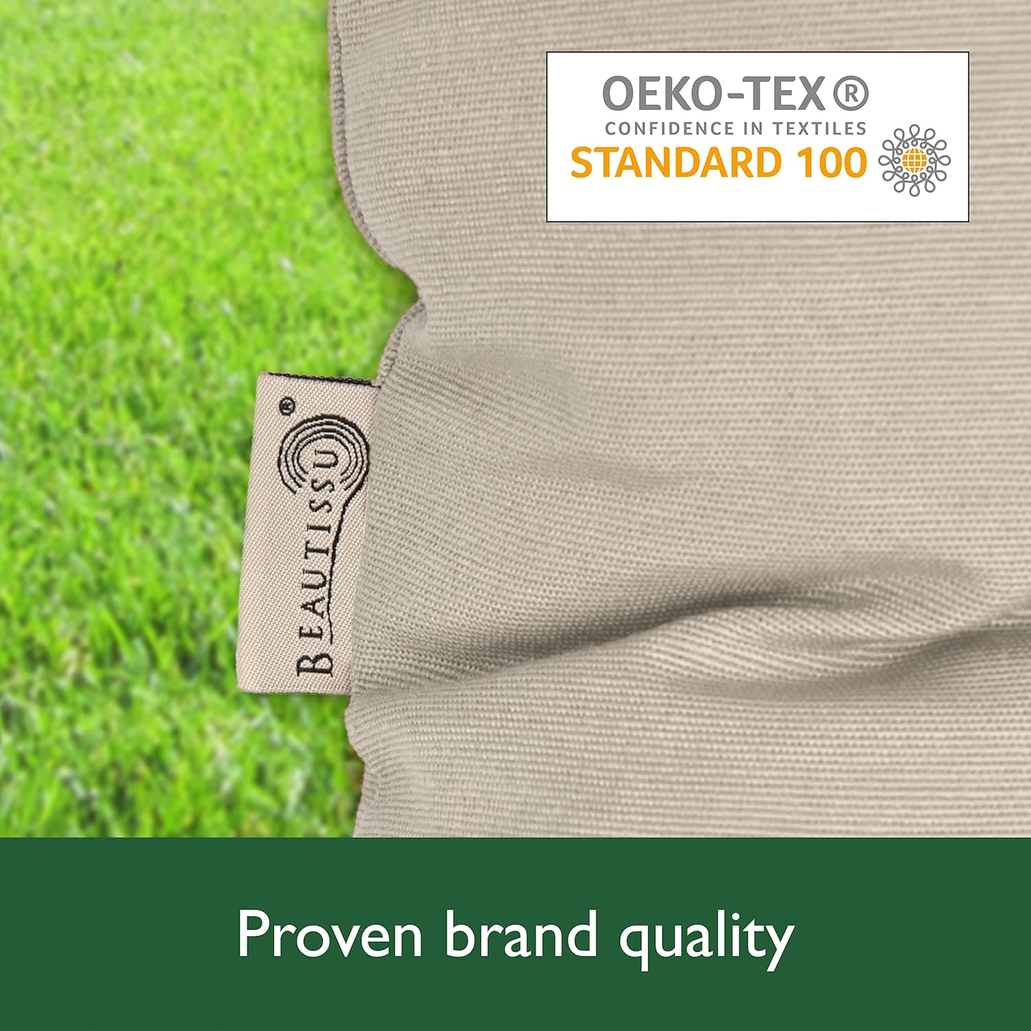 3 Seater Garden Swing Seat Cushion 180x50x8cm Beige