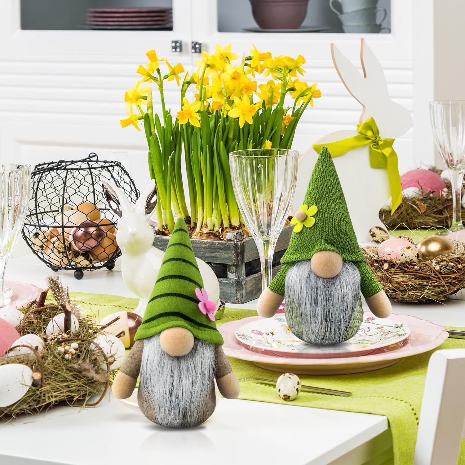 2Pcs Flower Gonk Gnomes Plush Spring Easter Home Decor