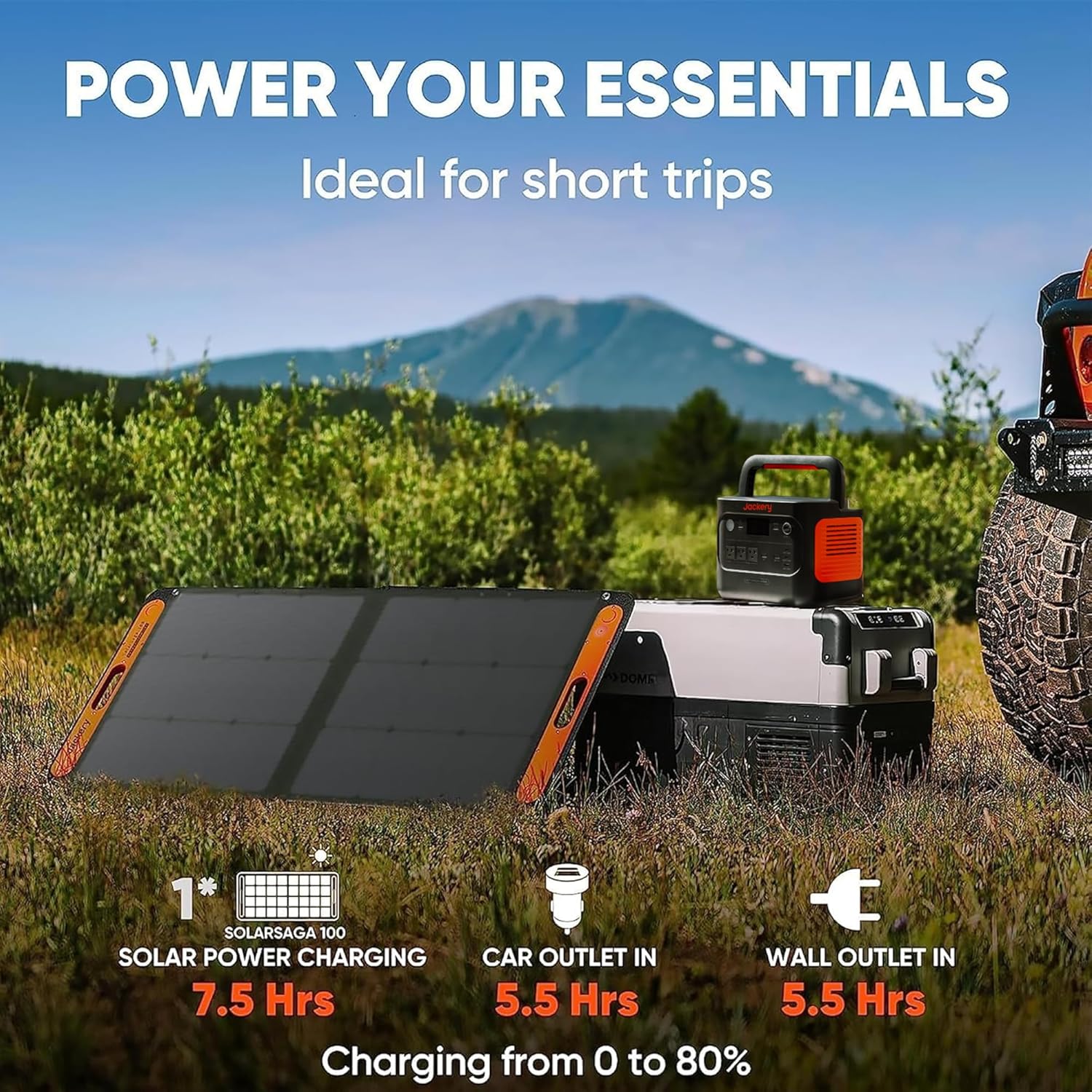 100W Portable Solar Panel Foldable Charger USB Kickstand
