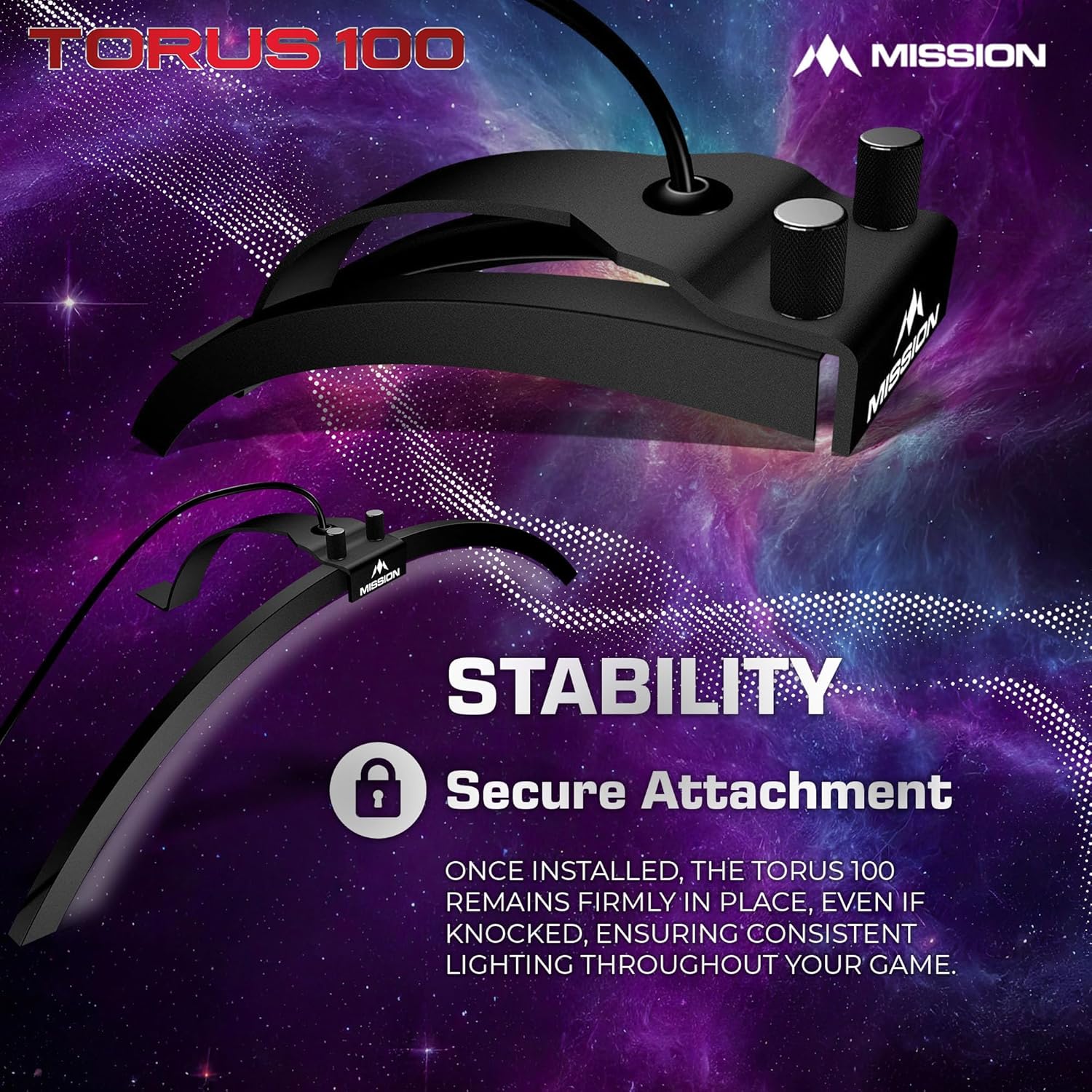 Portable Dartboard LED Light Folding Travel Clip On Lighting