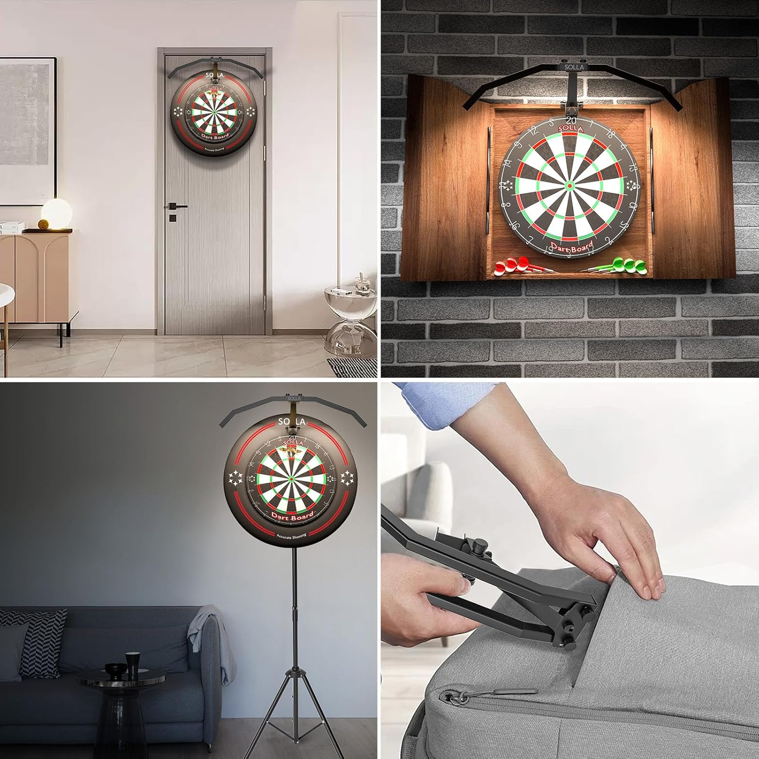 Dartboard LED Light Folding Adjustable Angle USB Shadow Free