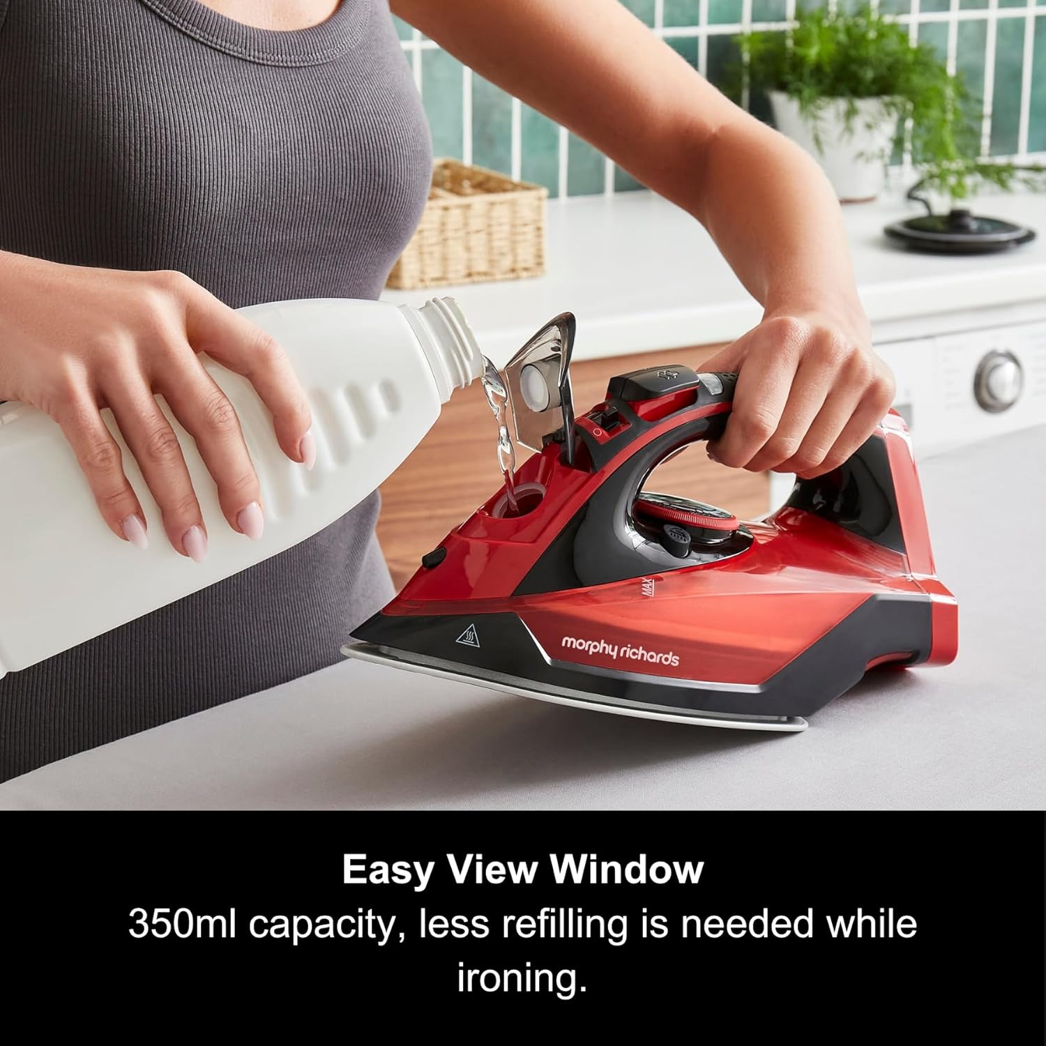 Cordless Steam Iron 2400W 130g Steam Boost Ceramic Soleplate 350ml Tank
