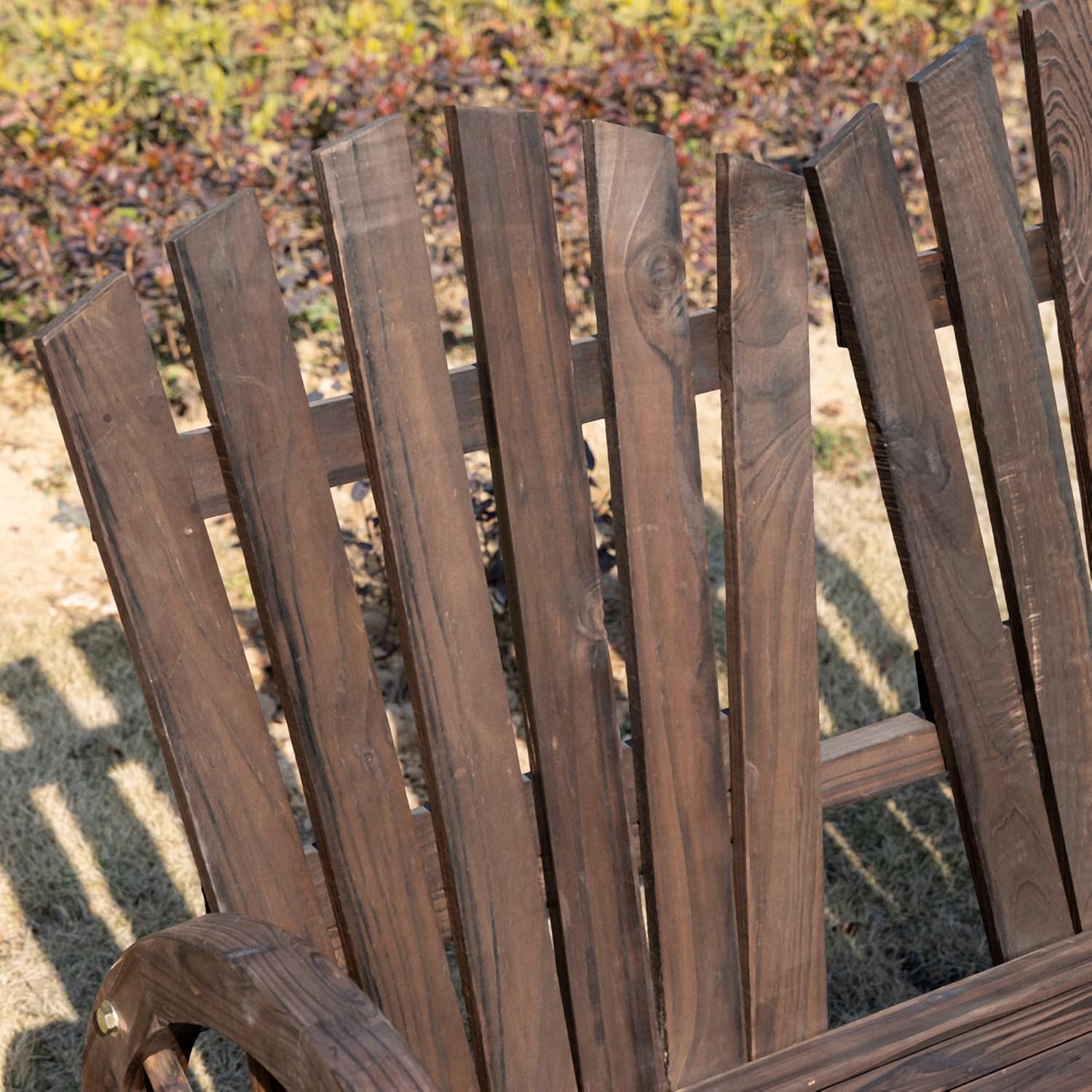 Adirondack 2 Seater Wooden Garden Bench Wagon Armrests