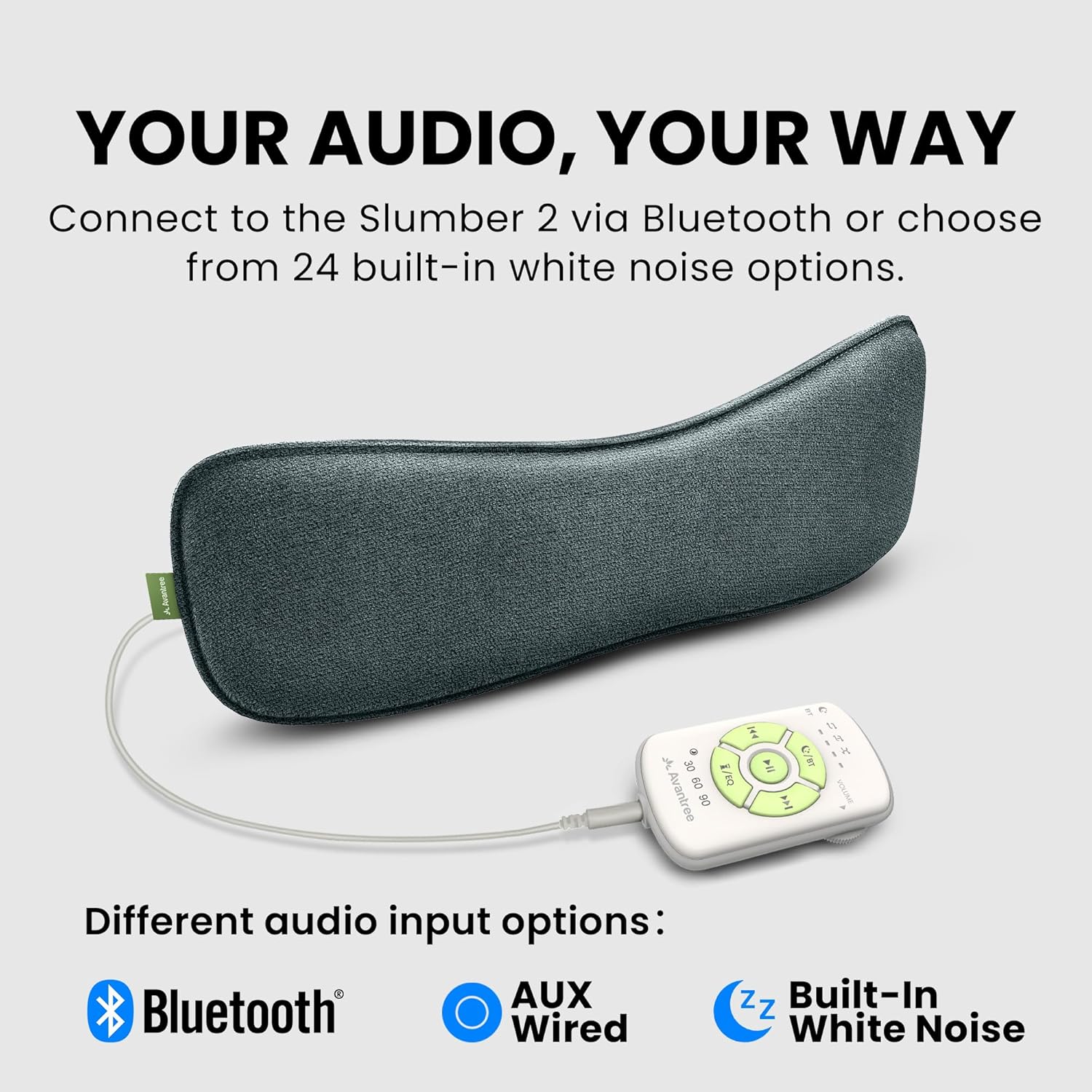 Bluetooth Pillow Speaker Sleep Audio White Noise Remote