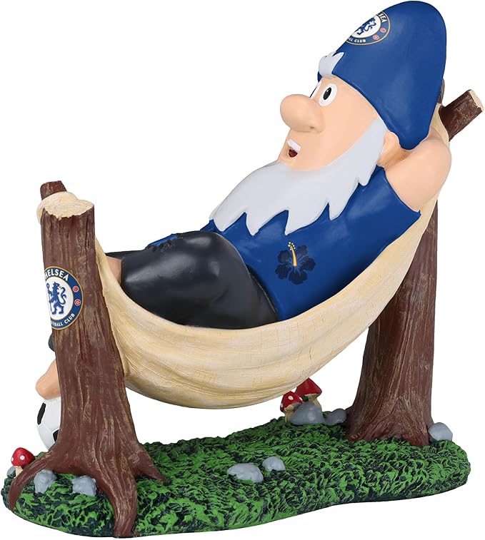Football Hammock Gnome Statue Resin Garden Decor Fan Gift