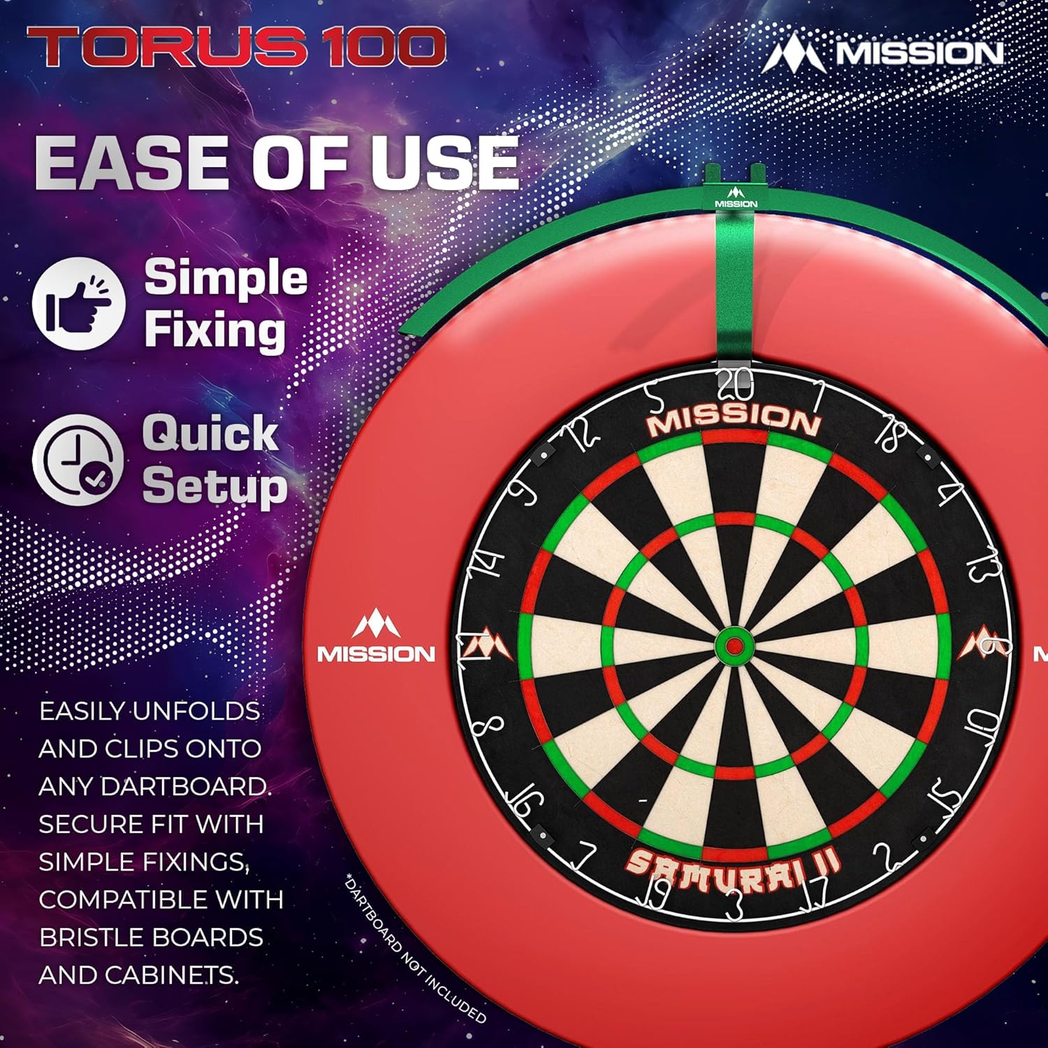 Portable Dart Board LED Light Folding Travel Lighting System Clip On