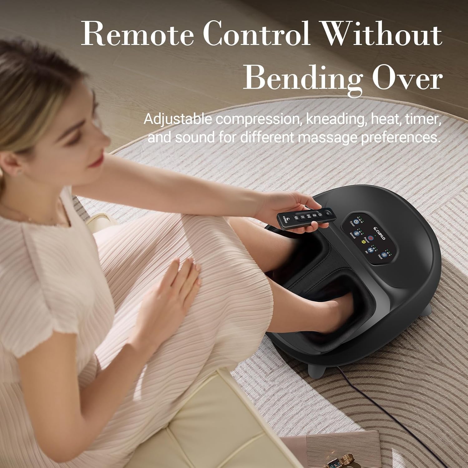 Shiatsu Foot Massager Plantar Fasciitis Neuropathy Remote Control