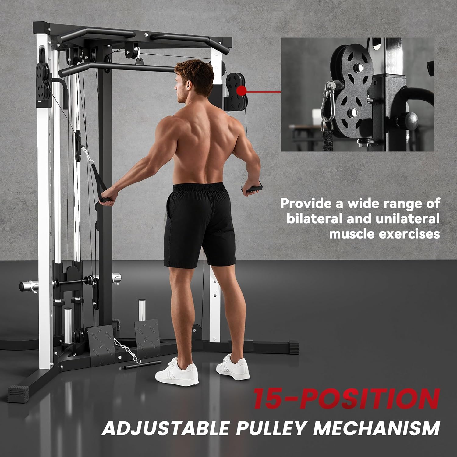 Multi Function Home Gym Machine Pulley System Pull Up Station