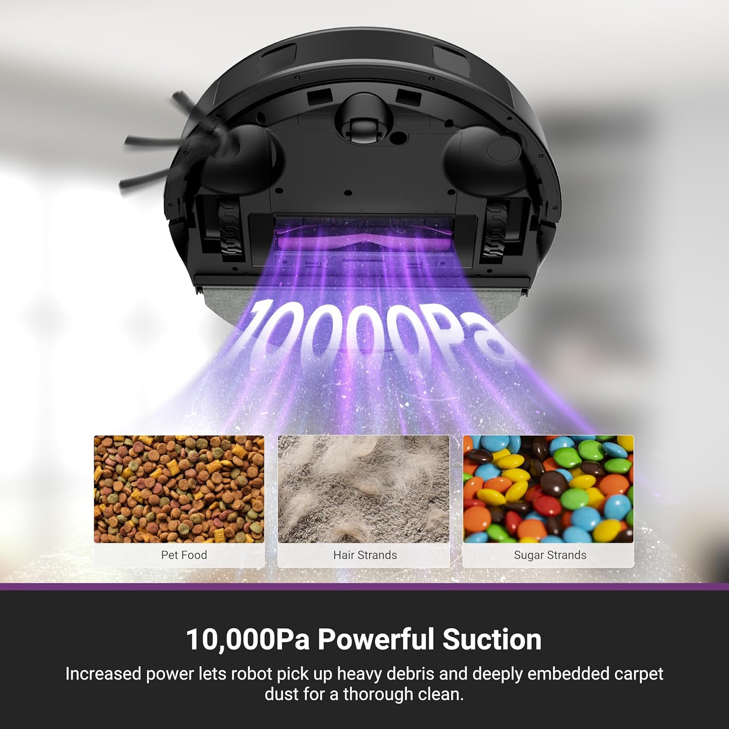 Robot Vacuum Mop Self Empty 10000Pa LiDAR Mapping Smart Clean