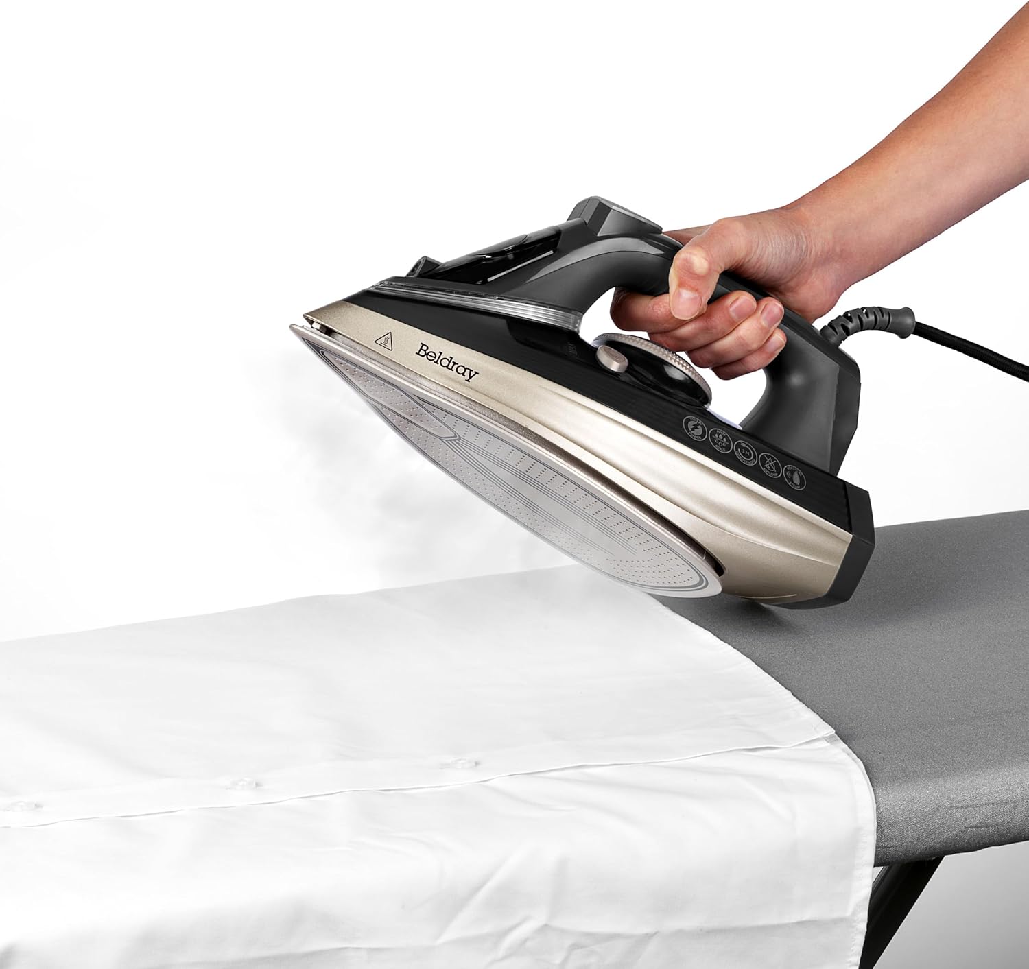 3100W Steam Iron Ceramic Soleplate 300ml Tank 200g Steam Boost