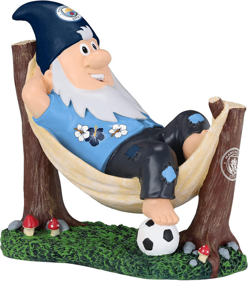 Football Hammock Garden Gnome 20cm Hand Painted Fan Decor