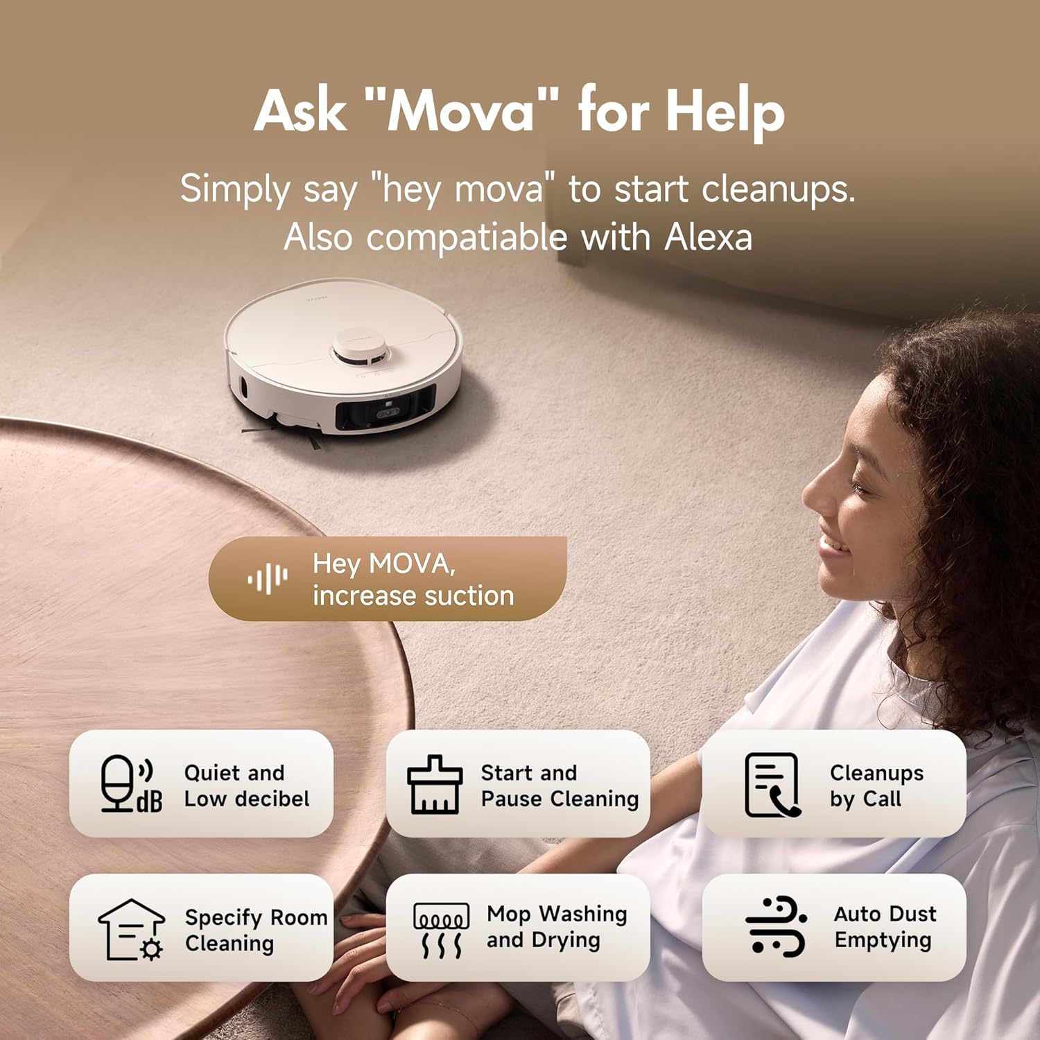 Robot Vacuum Mop Self Empty 13000Pa LiDAR Mapping Auto Clean Dock