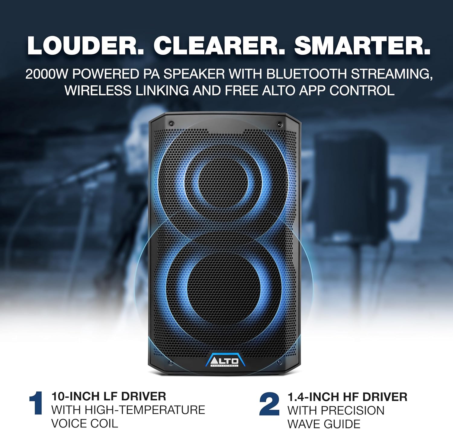 2000W Powered PA Speaker 10" DJ Bluetooth Mixer Live Sound
