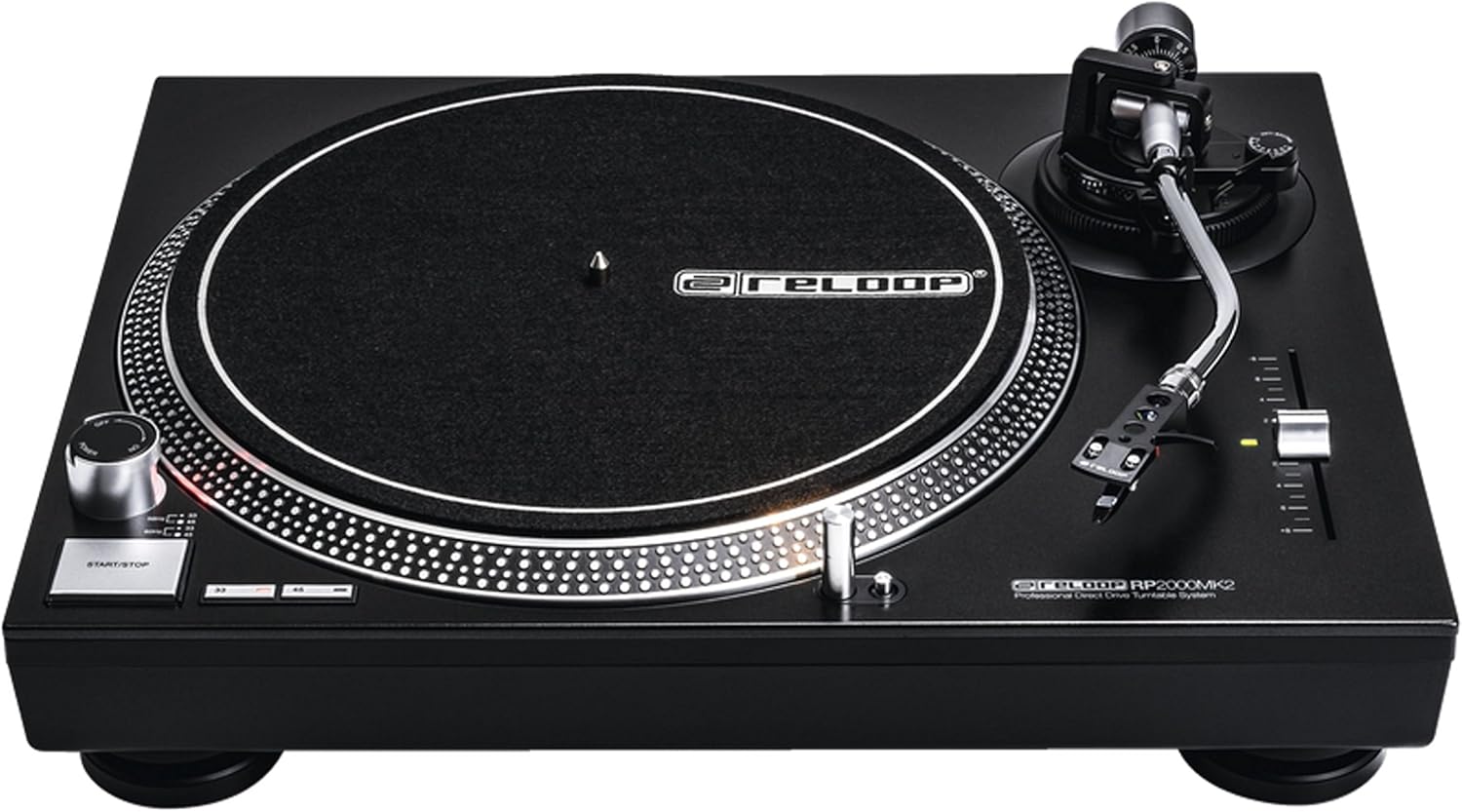 Direct Drive DJ Turntable Quartz Control Phono Line Output Black