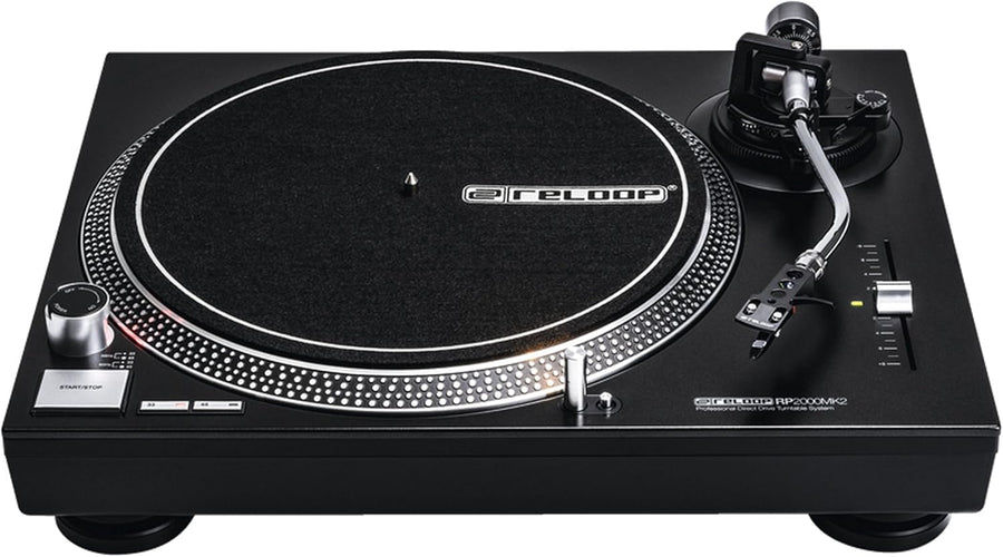 Direct Drive DJ Turntable Quartz Control Phono Line Output Black