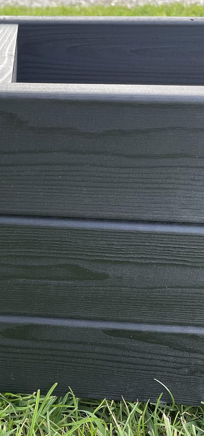 Large Long Wooden Planter Trough 120cm Charcoal Black