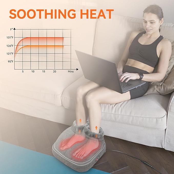 Shiatsu Foot and Back Massager Heat Remote Deep Kneading Relief