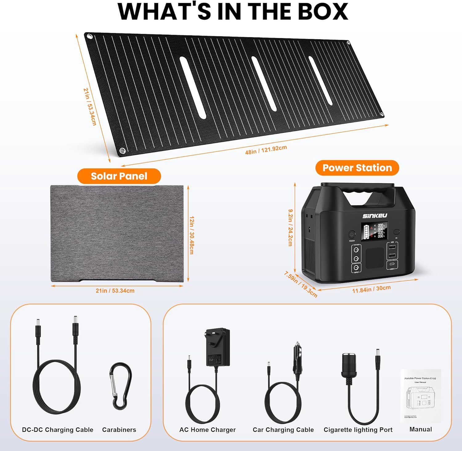 150W Portable Power Station With 40W Solar Panel 96Wh