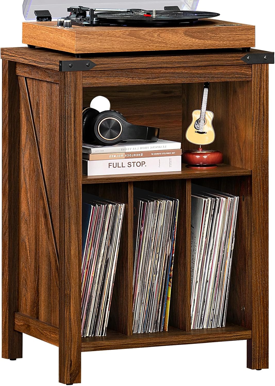 Record Player Stand Vinyl Storage Cabinet Holds 160 Albums