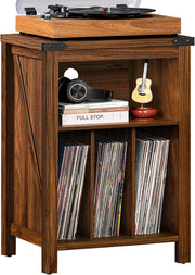 Record Player Stand Vinyl Storage Cabinet Holds 160 Albums