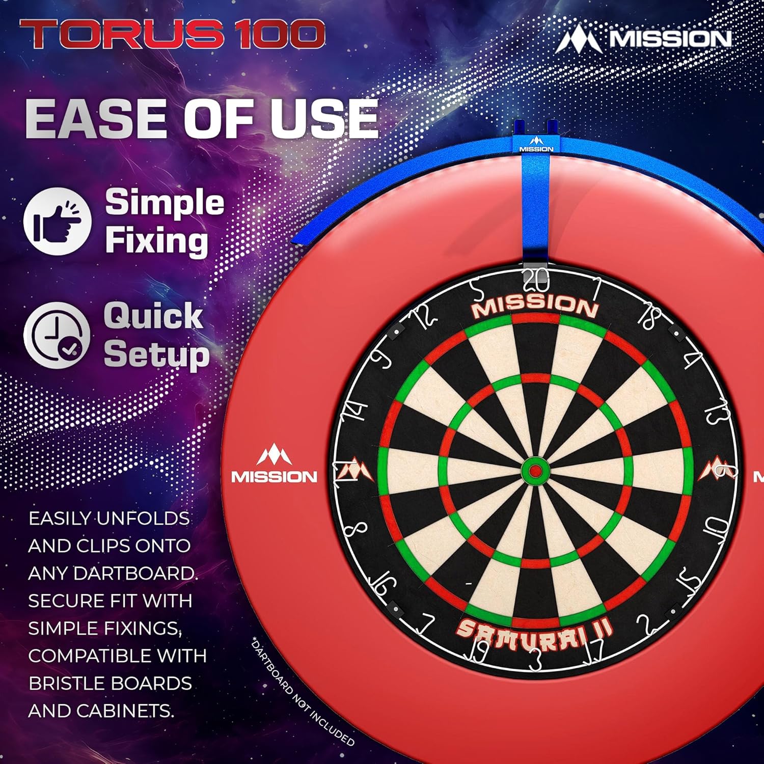 Portable Dartboard LED Light Folding Clip On Travel Lighting