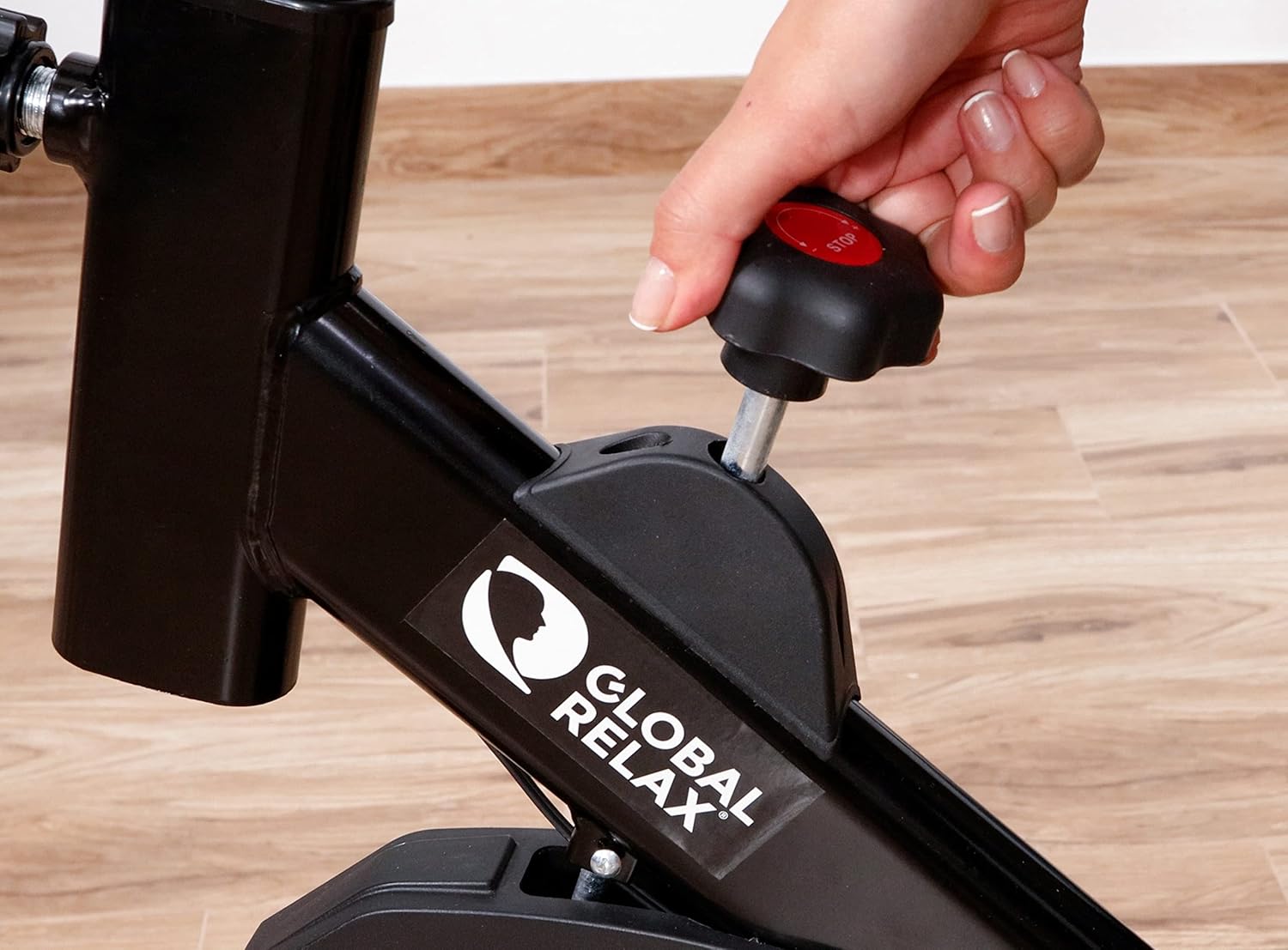 Indoor Exercise Bike Cardio Trainer w/ LCD Monitor Adjustable Seat