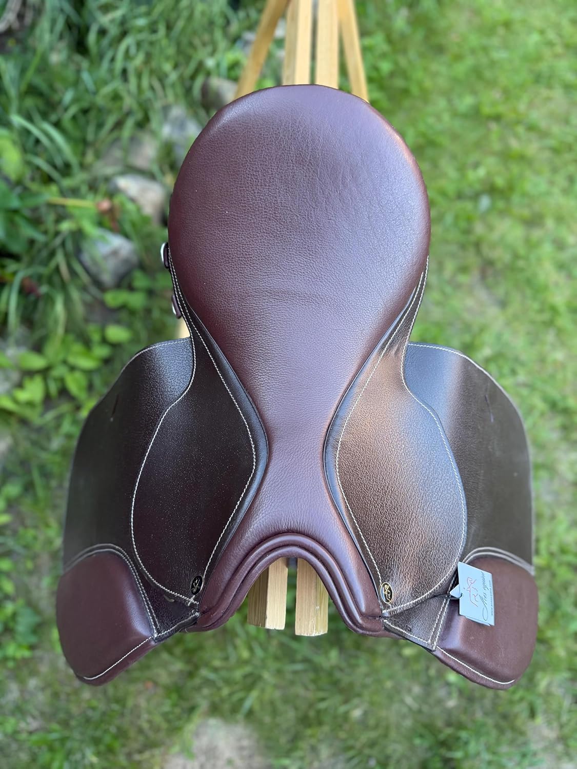 16 Inch Brown Full Grain Leather Jumping English Saddle