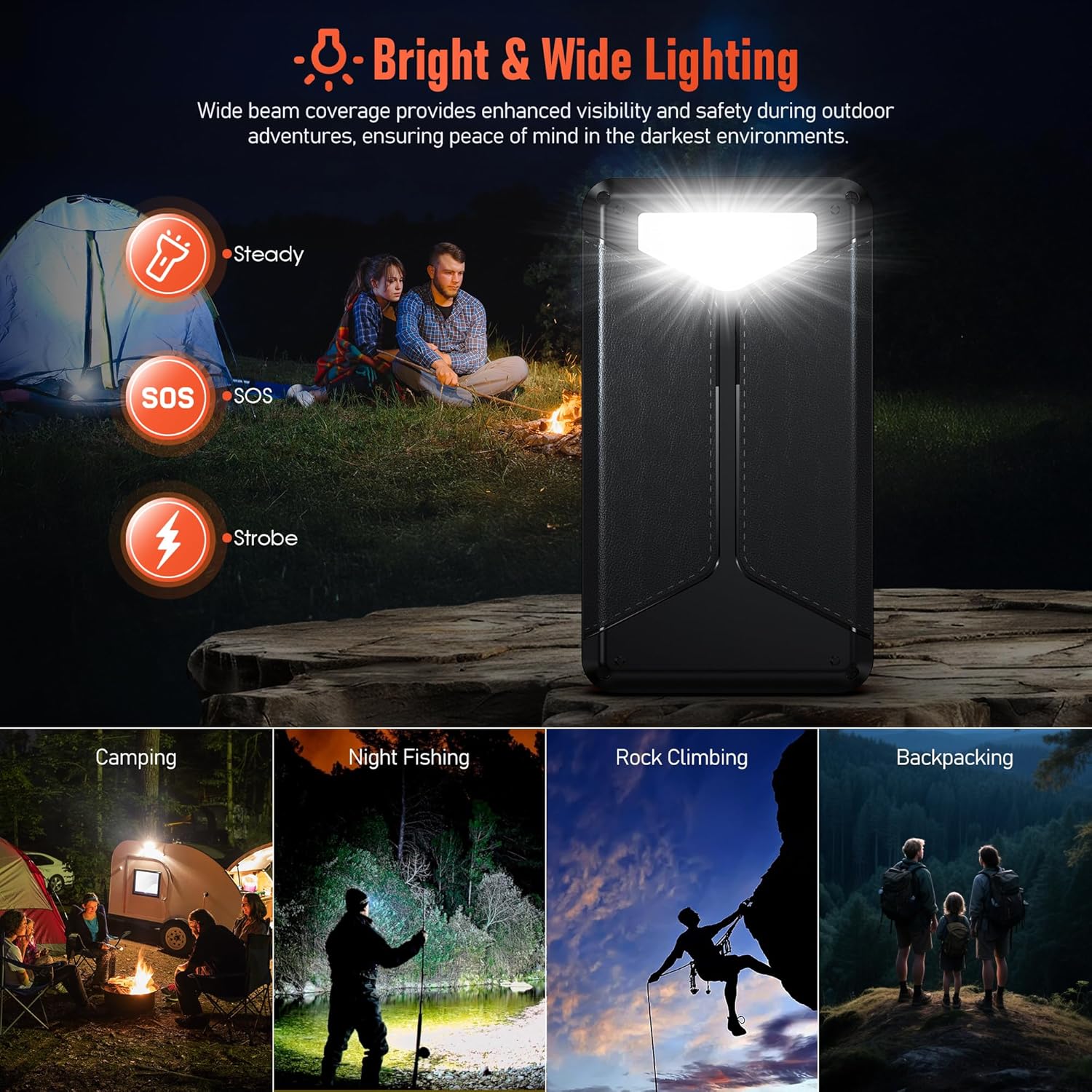 63200mAh Solar Power Bank Wireless Charger 22.5W Fast Charge
