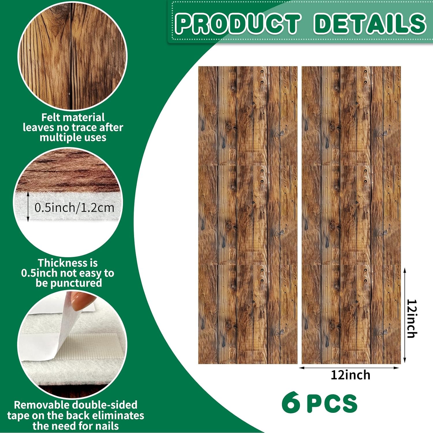 Dartboard Wall Protector Felt Tiles Self Adhesive Surround 6 Pack