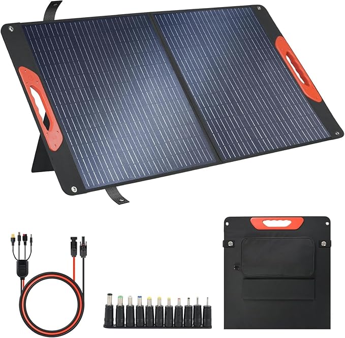 100W Foldable Solar Panel USB C QC3 Portable Charger Camping