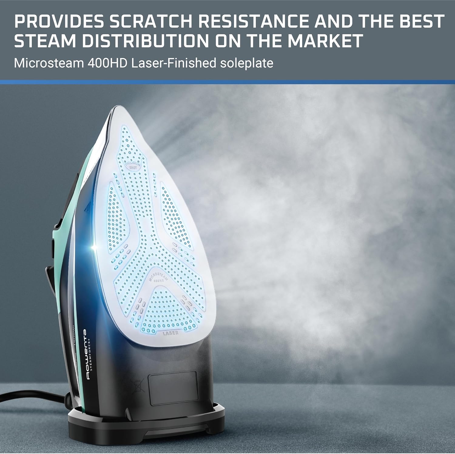 Steam Iron 1800W Stainless Steel Soleplate Digital Display Wrinkle Remover