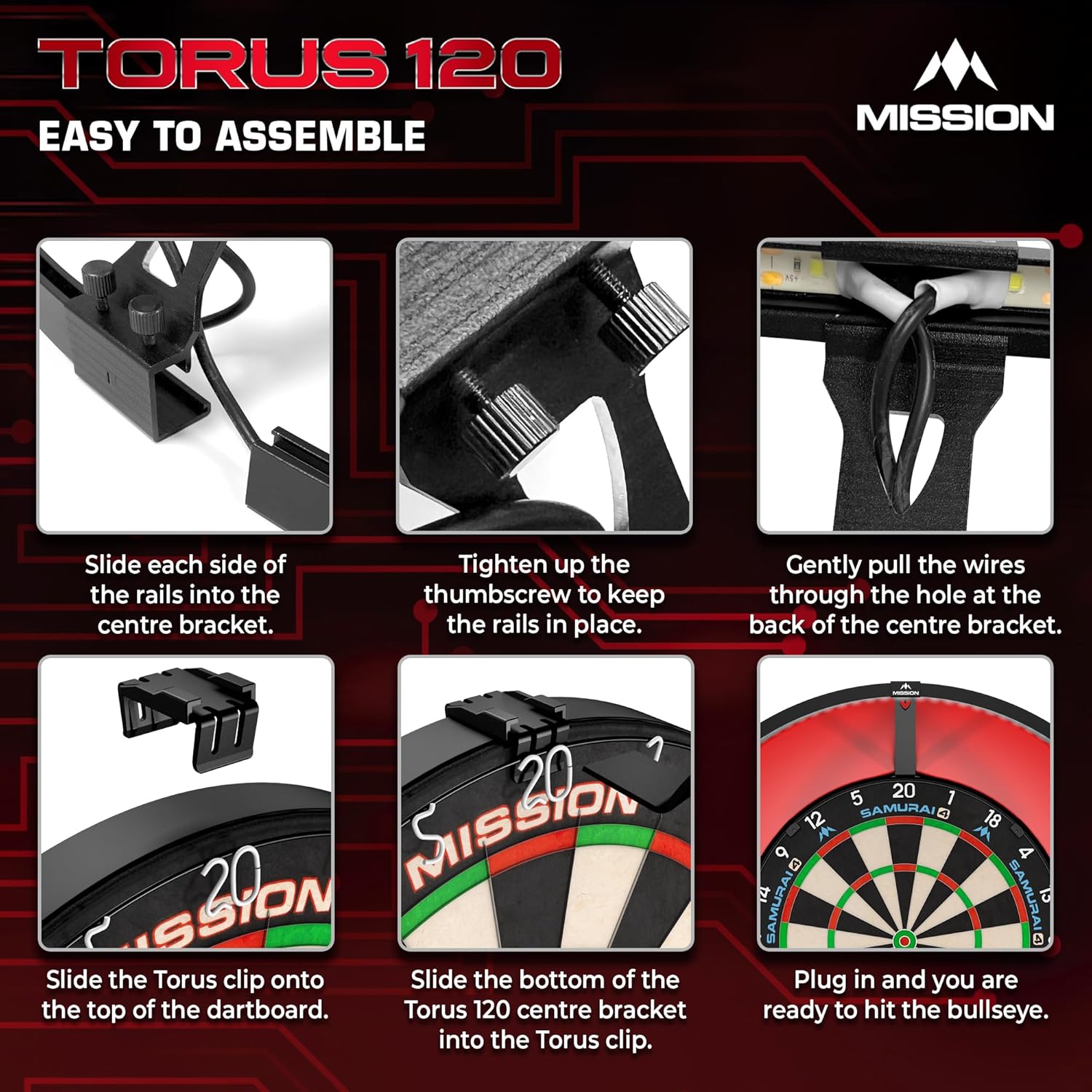 Dart Board LED Light 120 Degree Portable USB C Clip On Lighting