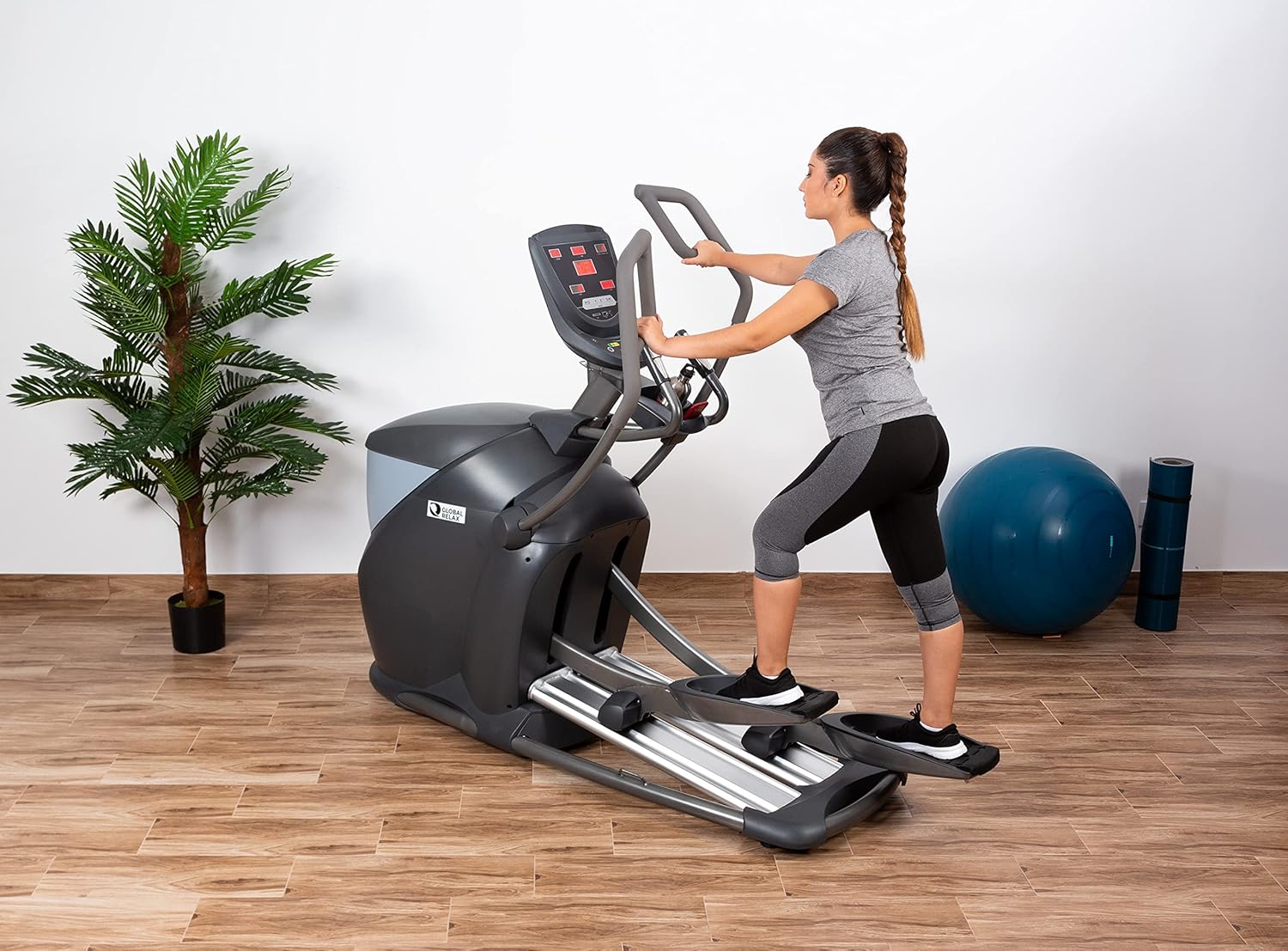 Elliptical Cross Trainer Exercise Bike Home Gym Cardio Machine LED