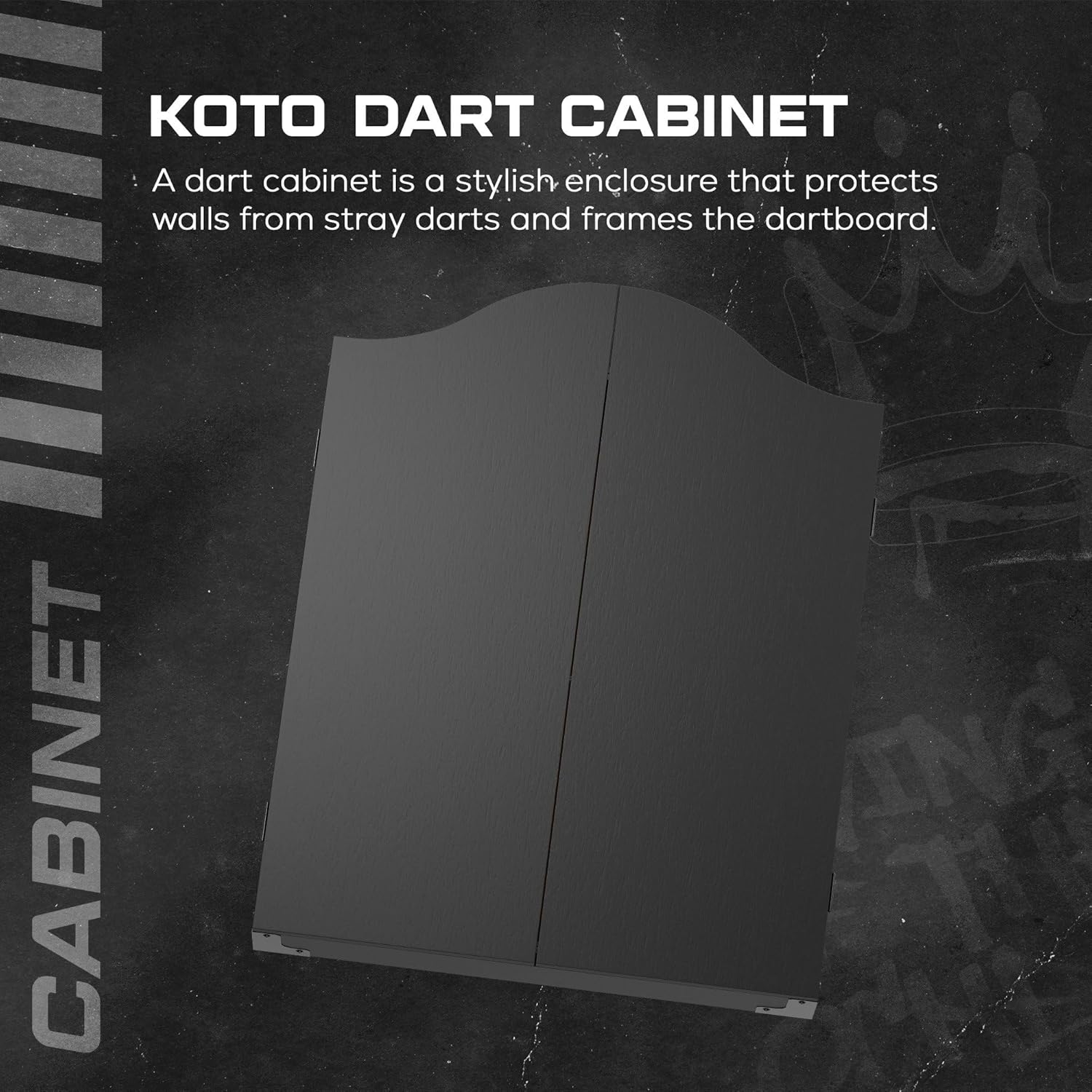 Dart Board Cabinet Set Bristle Board 2 Steel Tip Darts Scoreboard