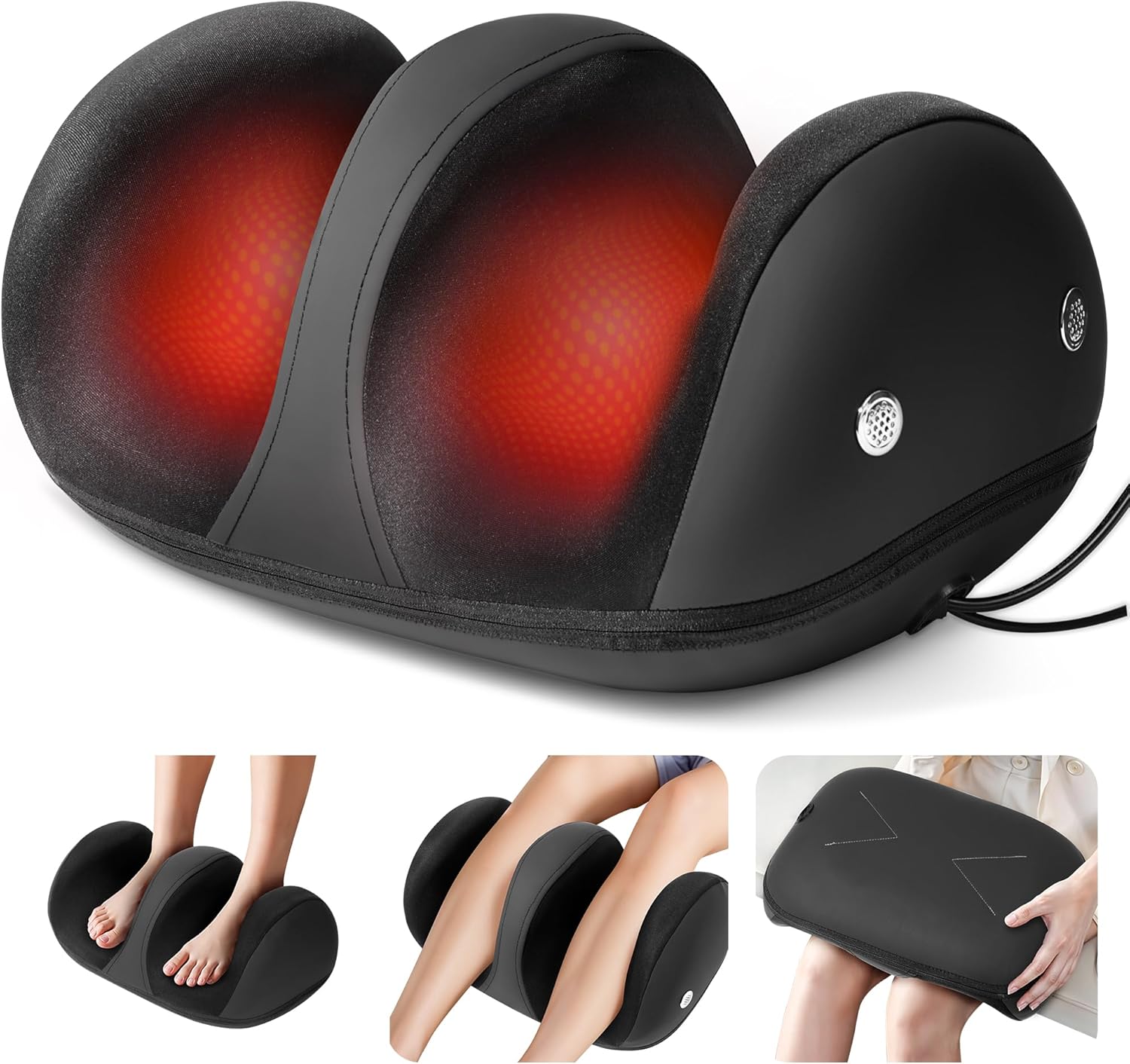 Electric Foot Massager Machine Heat Leg Calf Massage Pain Relief
