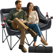 Oversized Double Folding Camping Loveseat Chair
