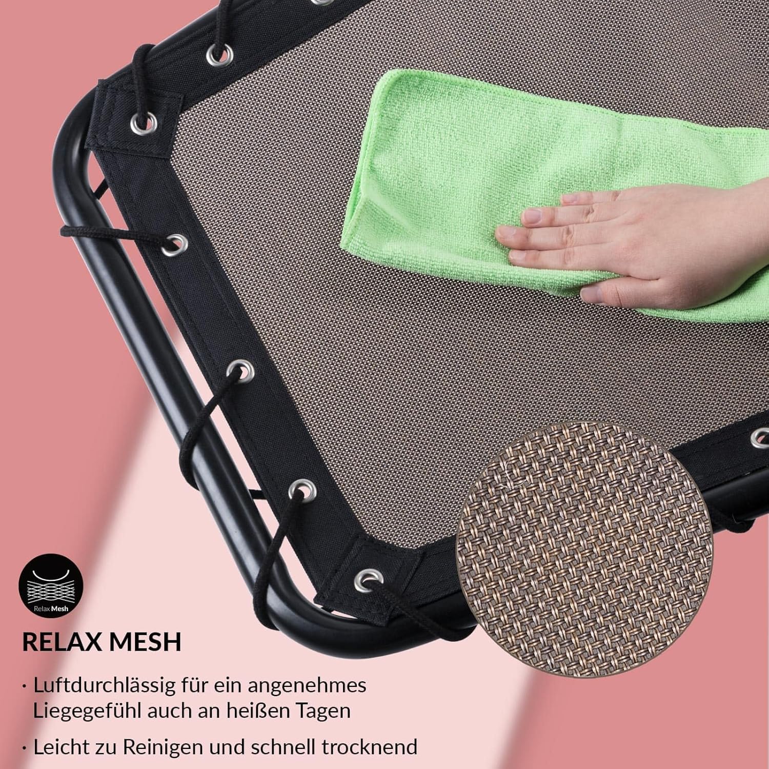 Swivel Relaxation Lounger Swing Chair with Cushion Mocha