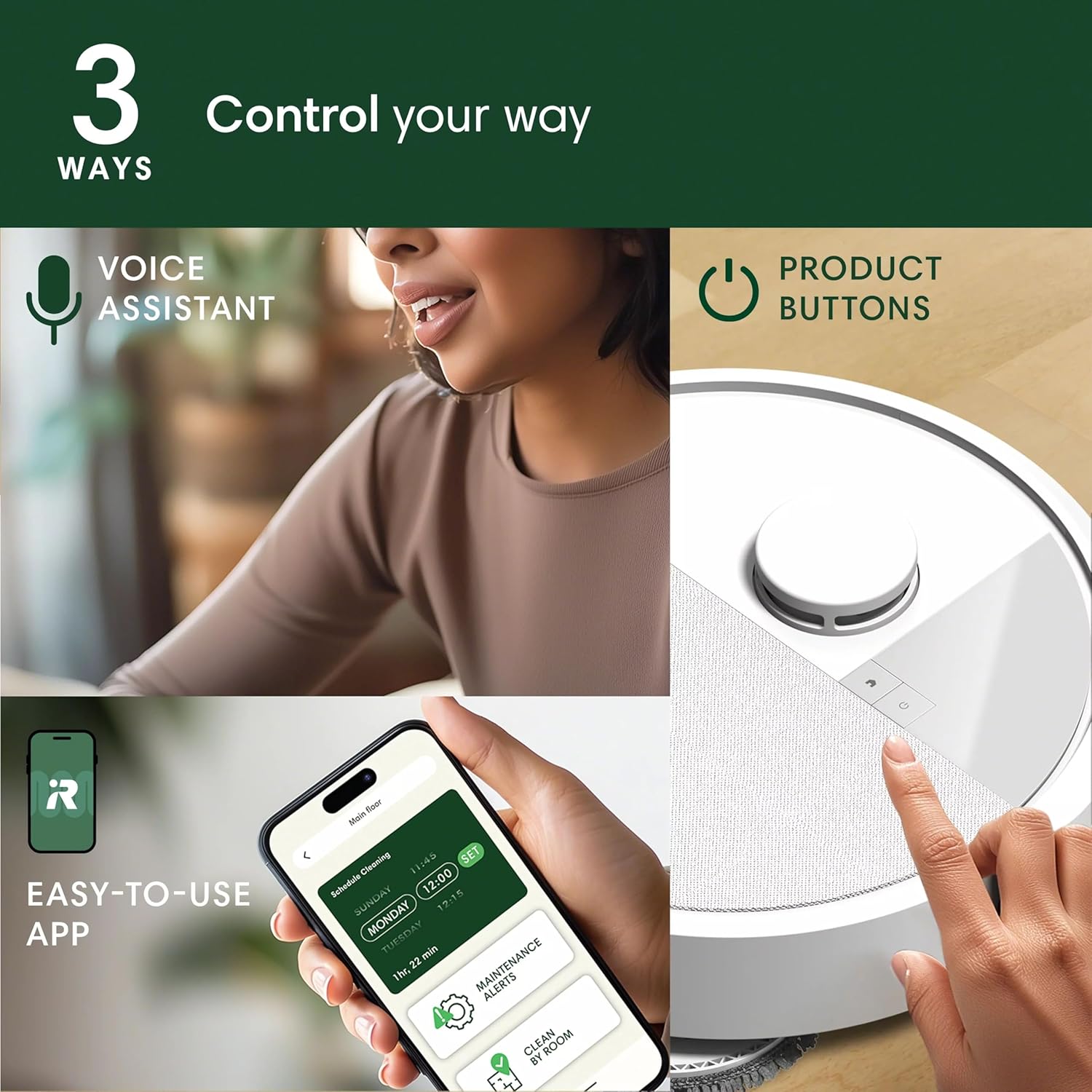 Robot Vacuum Mop Self Empty LiDAR Smart Mapping Auto Wash Dock