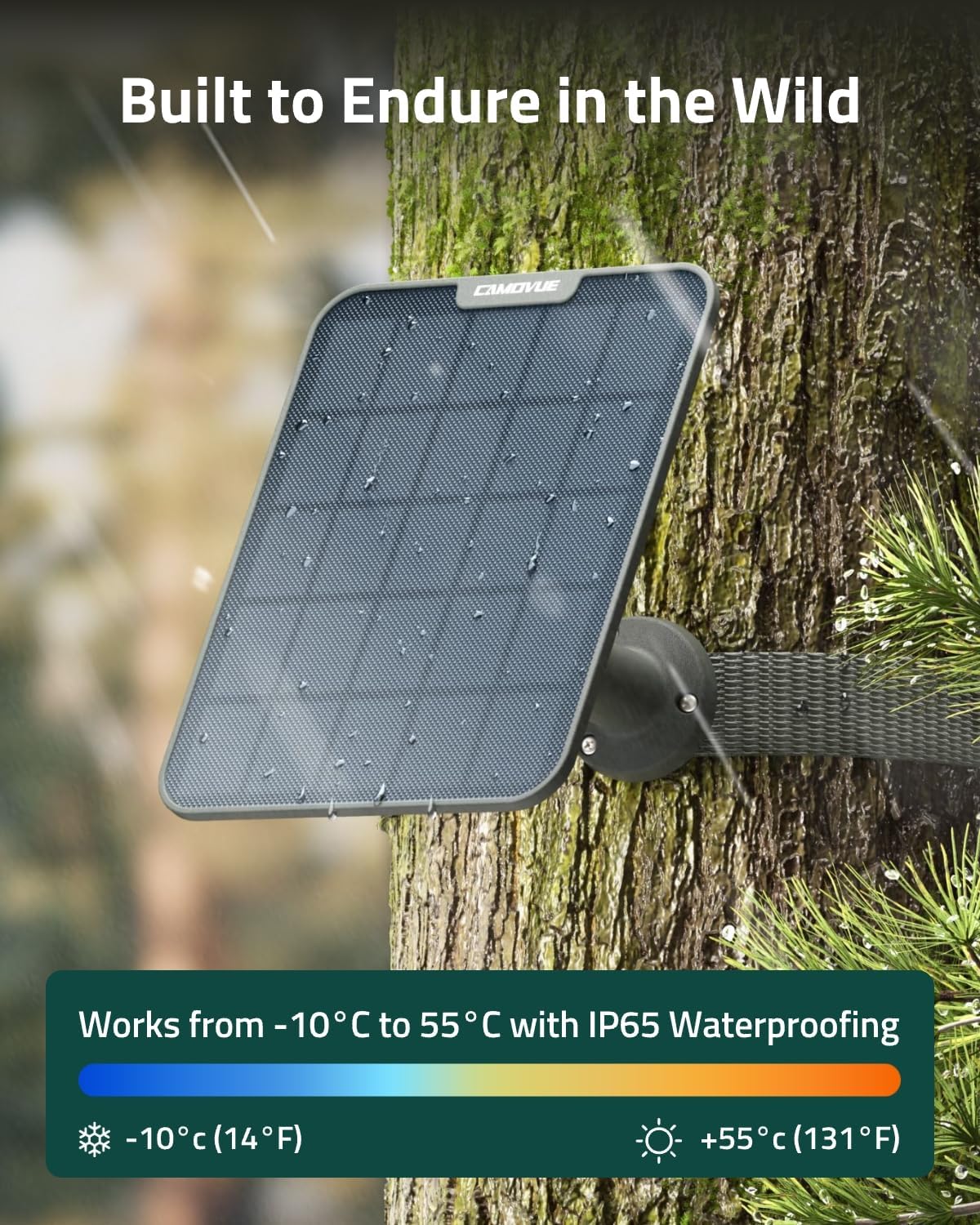 6W Solar Panel for Wildlife Trail Camera IP65 Outdoor Charger