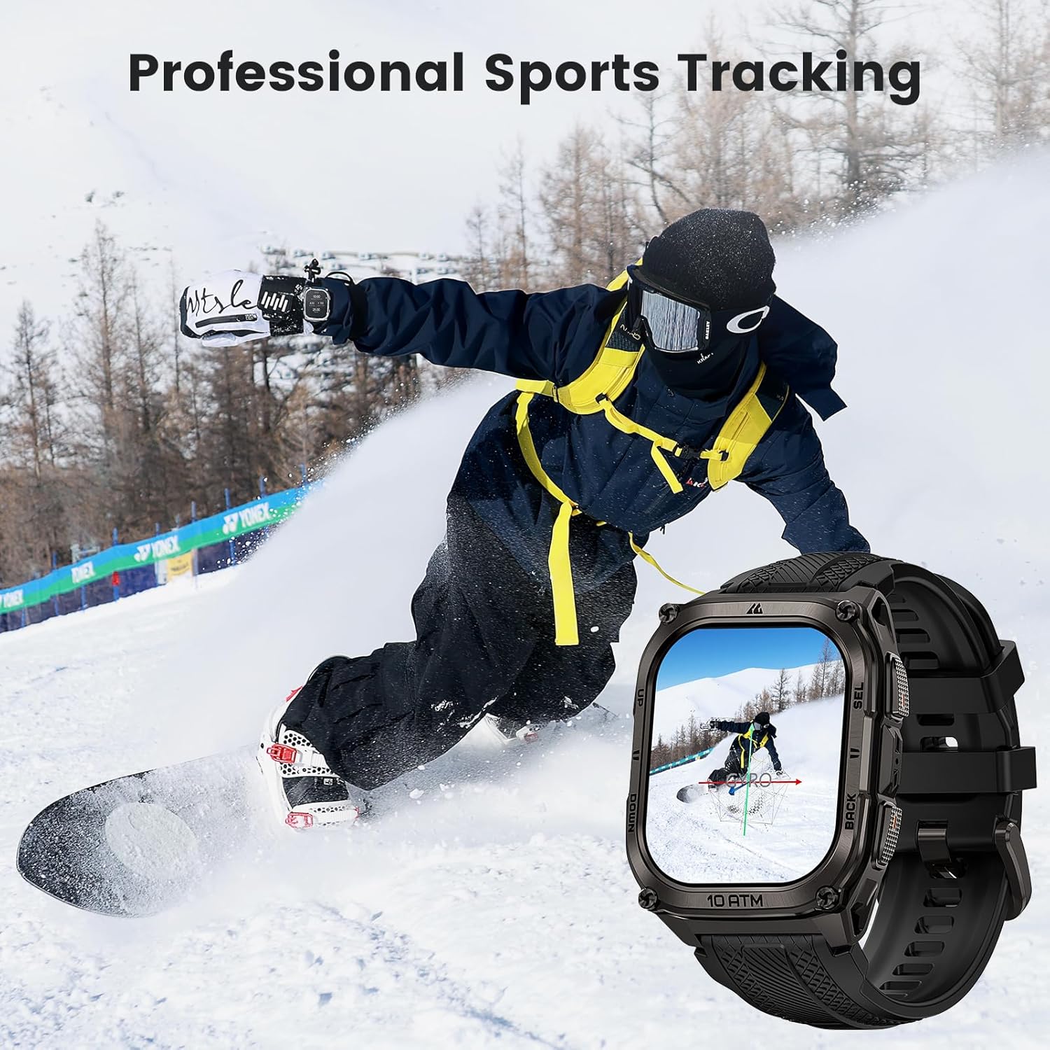 Military GPS Smart Watch AMOLED Offline Maps 10ATM Waterproof