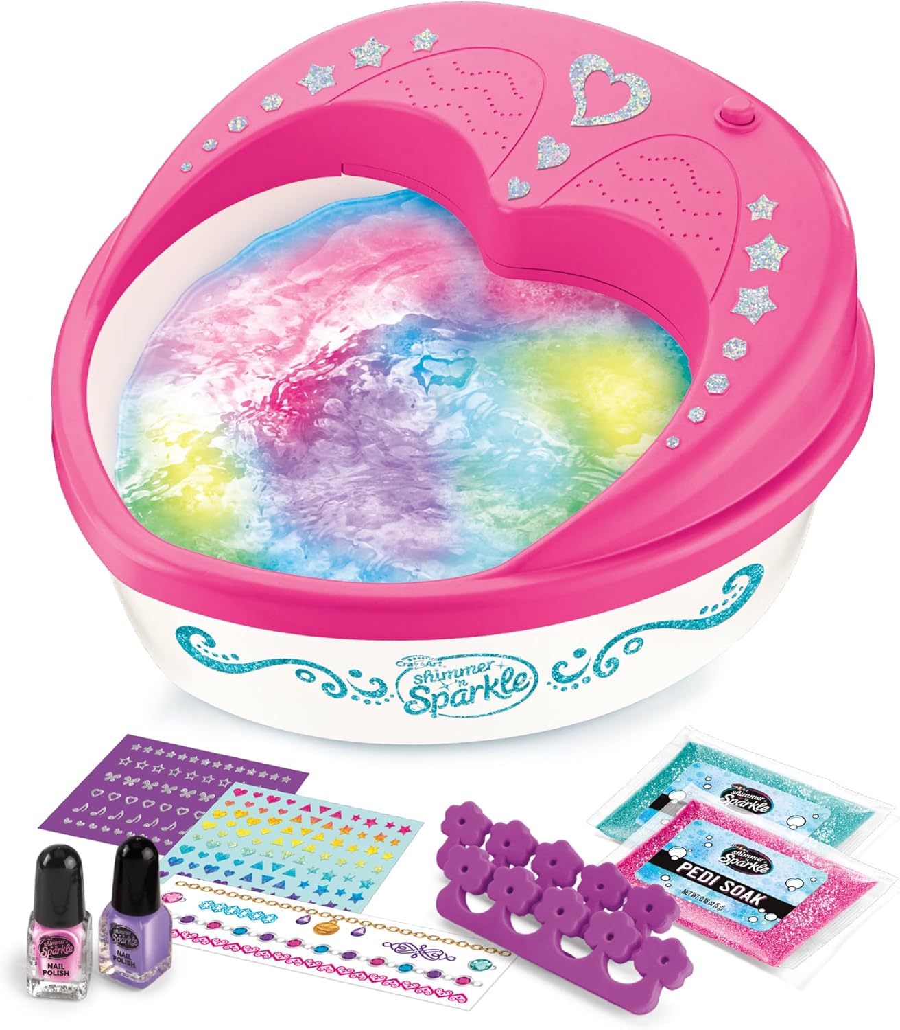 Kids Foot Spa Pedicure Kit Light Up Salon Foot Bath 5 in 1