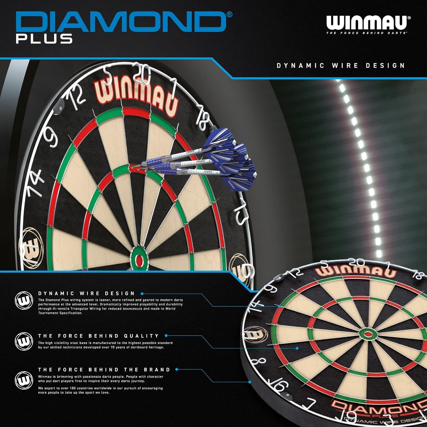 Professional Bristle Dart Board Sisal Staple Free High Accuracy