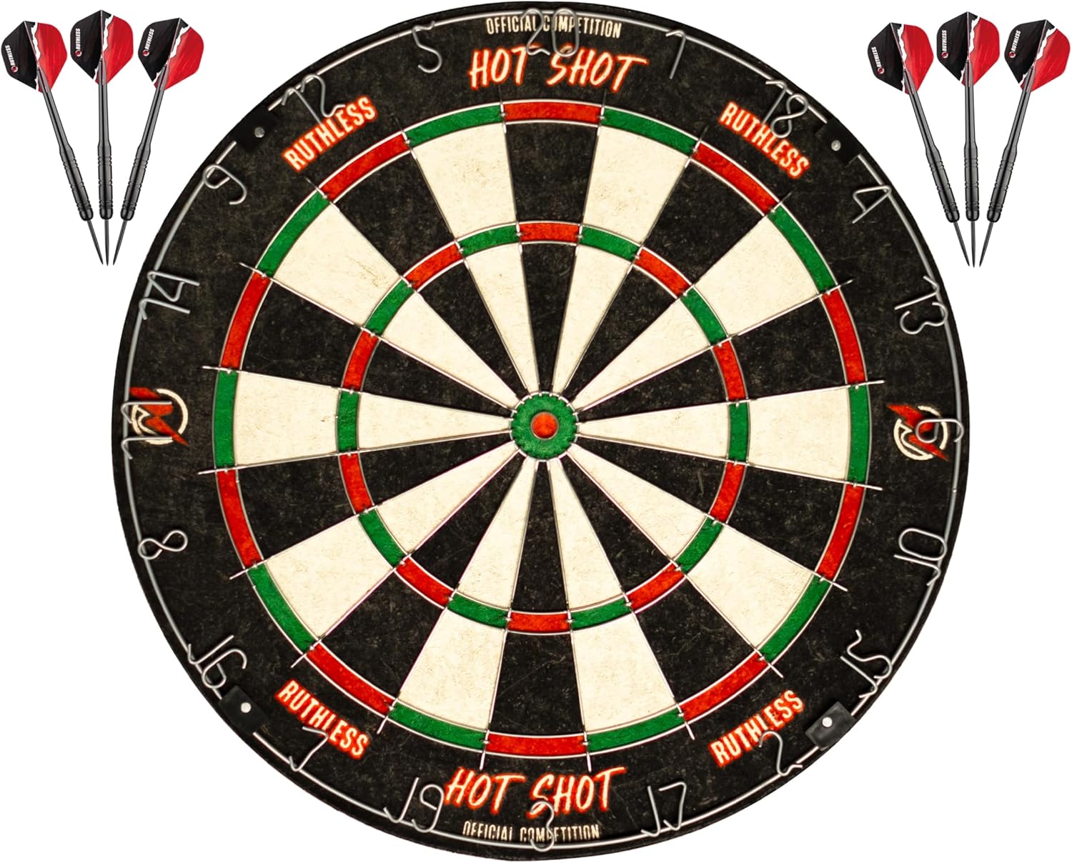 Sisal Dart Board Set Steel Tip Darts Thin Wire High Scoring