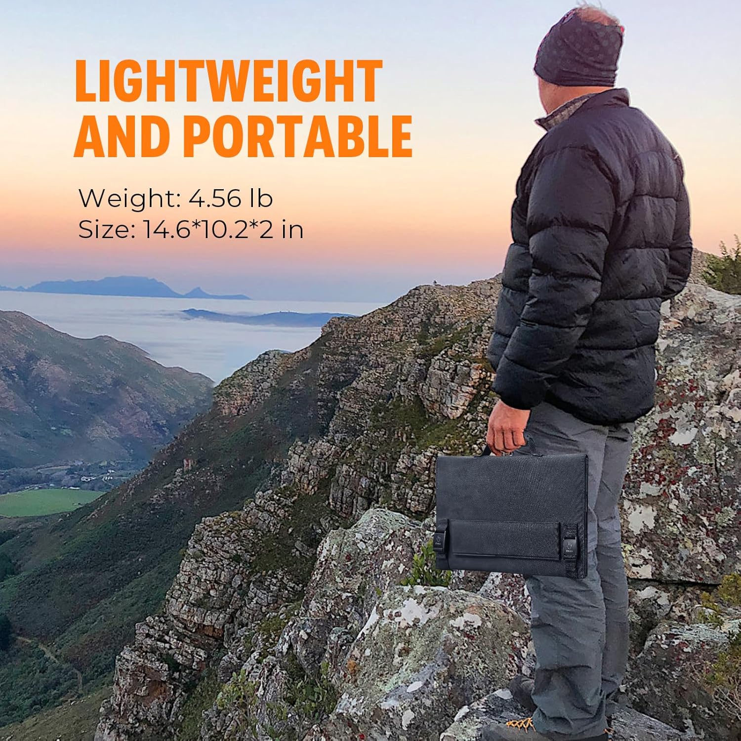 60W Portable Foldable Solar Panel USB C QC3.0 Camping Charger