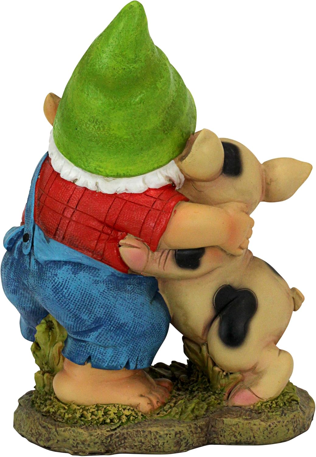 Happy Pig Gnome Statue Resin Garden Decor Outdoor Figurine